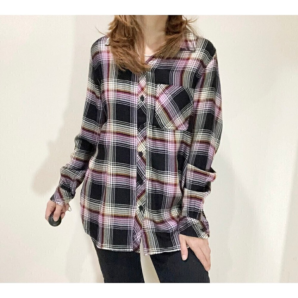 Beach‎ Lunch Lounge Plaid Button Down Shirt S